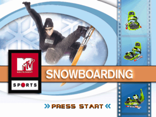 MTV Sports Snowboarding title screen for Playstation